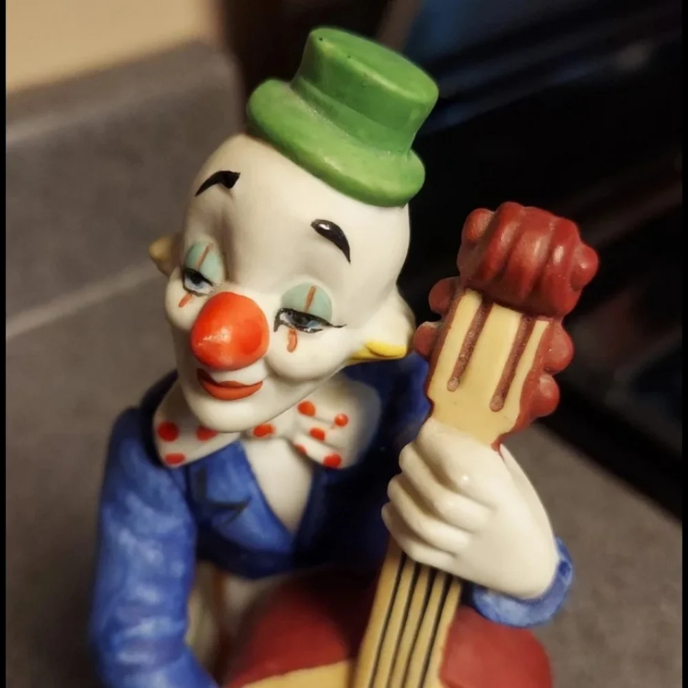 KATO KOGEI Hand Painted Bisque Porvelain Musical Clown Vintage Made in Japan EVC